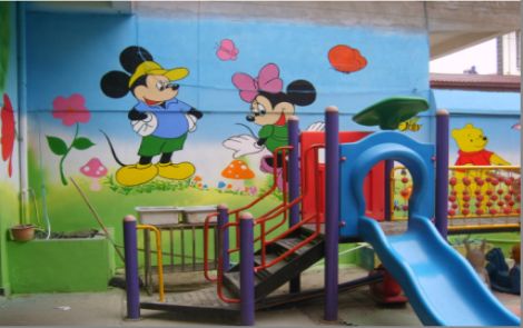 新郑幼儿园室外彩绘
